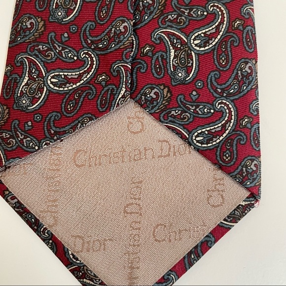 Vintage Christian Dior Tie Paisley Print - Picture 4 of 5